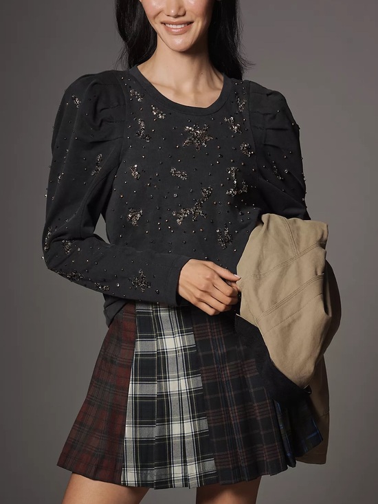 Anthropologie Tops - Pilcro Puff-Sleeve Embellished Top